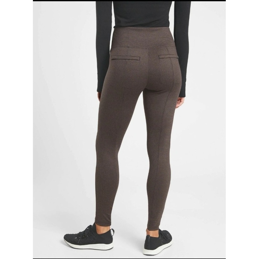 Athleta Delancey Houndtooth Textured Tight Leggings Size M Excellent